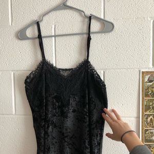 Black Lace Slip Dress